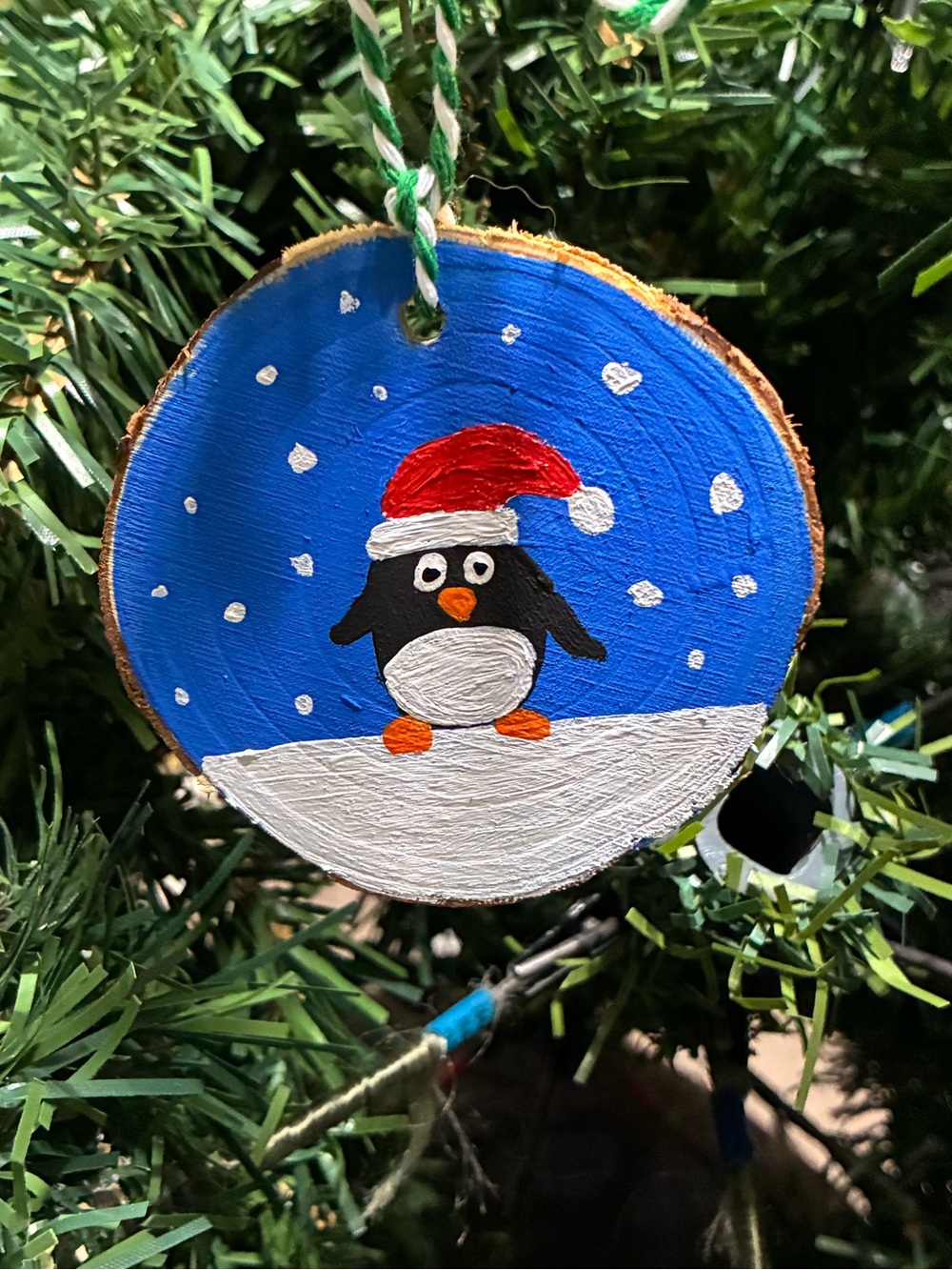 Penguin Painted Ornament